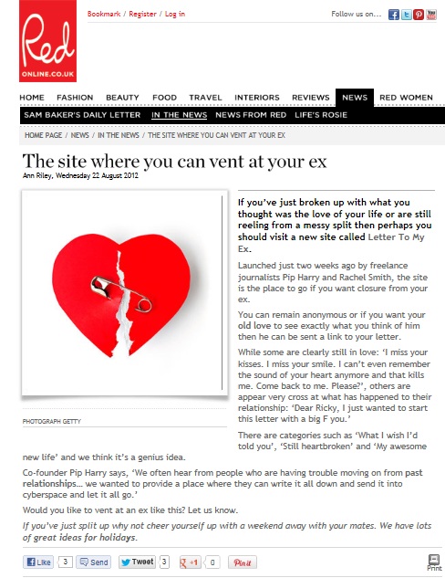 Letter To My Ex Red Online UK